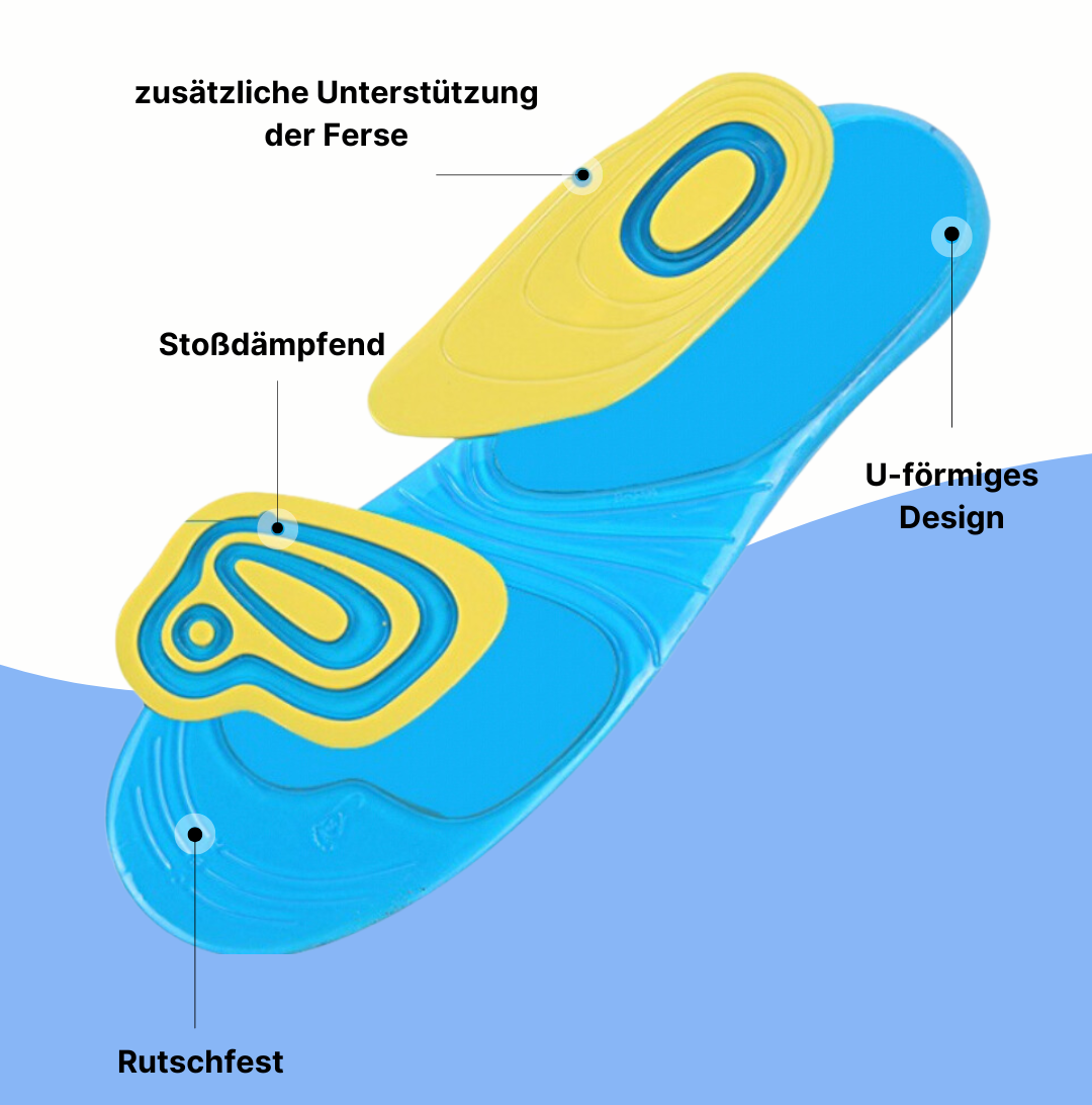 GelComfort - Gel-Einlegesohlen für Gelenkschmerzen & Achillessehne